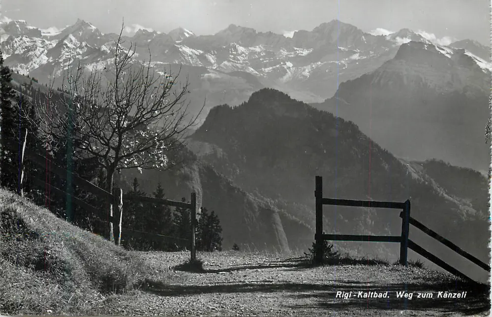 Rigi-Kaltbad — Caminho para o Känzeli — editor não visível - Frente