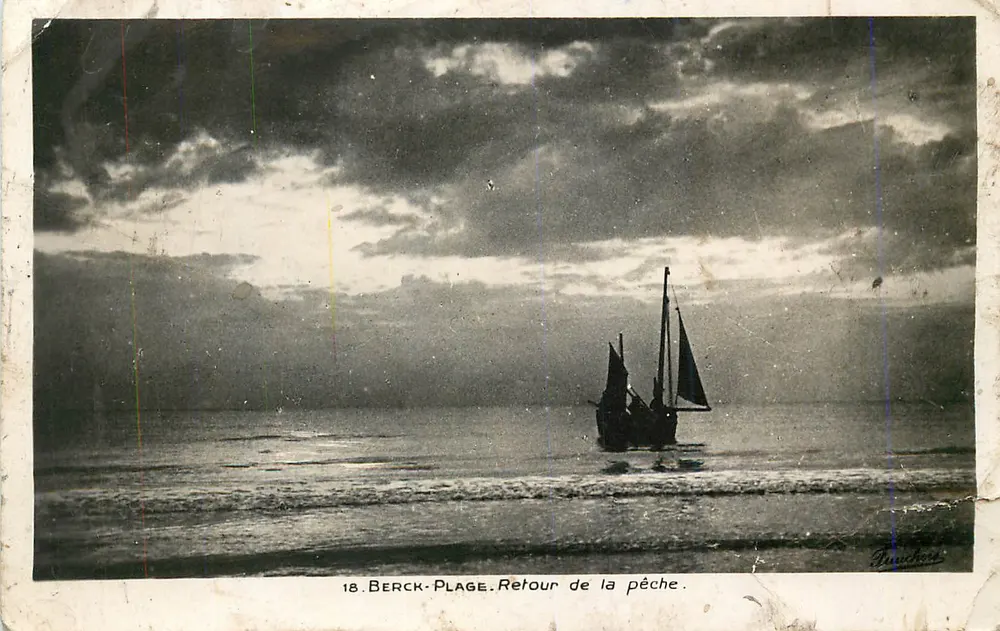 Berck-Plage — Retorno da pesca — Fleuchard, n°18 - Frente