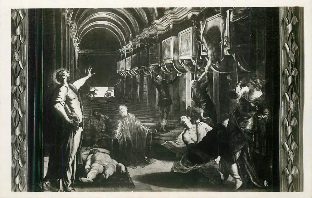 Cena religiosa — pintura interior — editor R. R. (R. R.) - Frente