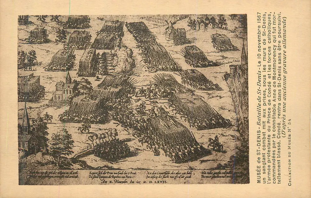 Batalha de St-Denis — 10 de novembro de 1567 — Museu de St-Denis - Frente