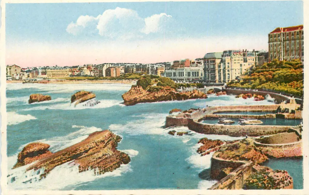 Vue de la baie de Biarritz — éditeur non visible - Recto