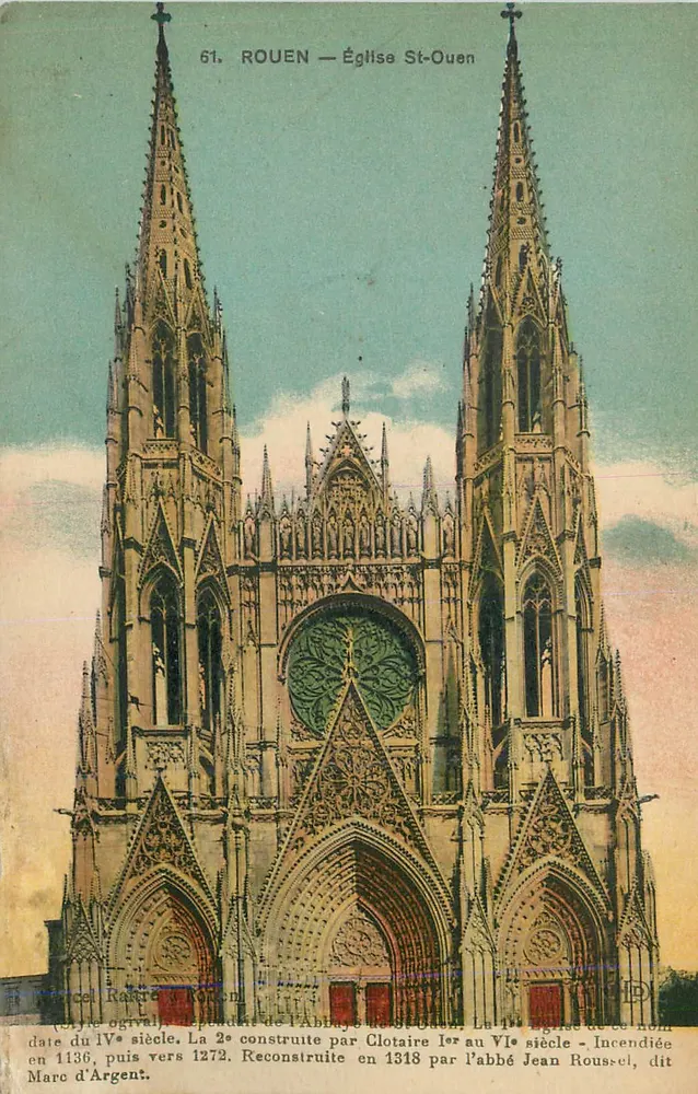 Rouen — Igreja de São Ouen — estilo gótico - Frente