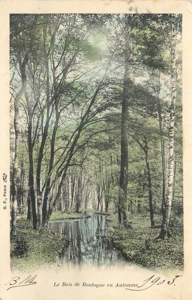 Le Bois de Boulogne en Automne — B.F., Paris — n° de série non visible - Recto