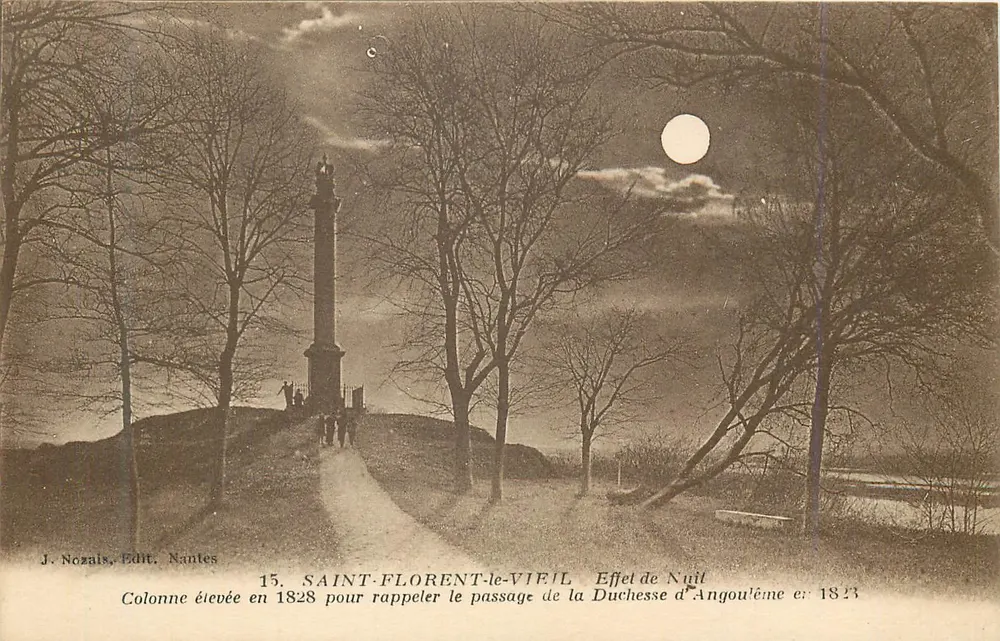 Saint-Florent-le-Vieil — Nacht Effekt — J. Nozais, Edit. Nantes - Vorderseite