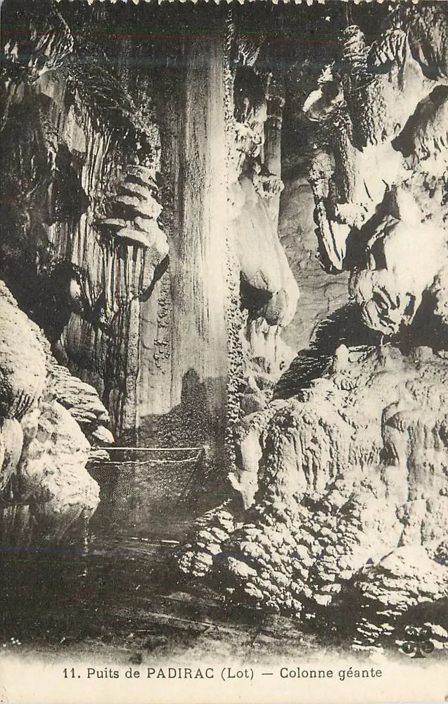 Puits de PADIRAC (Lot) — Colonne géante - Recto