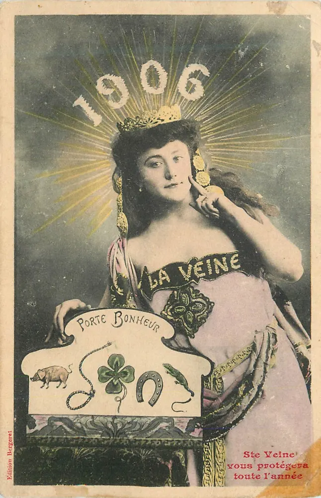 Sainte Veine — Annonce de bonne fortune — Édition Bergaret - Recto