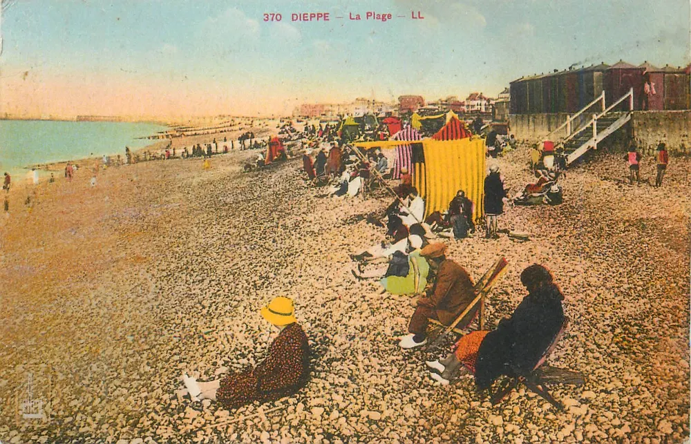 Dieppe — A Praia — LL — 370 - Frente