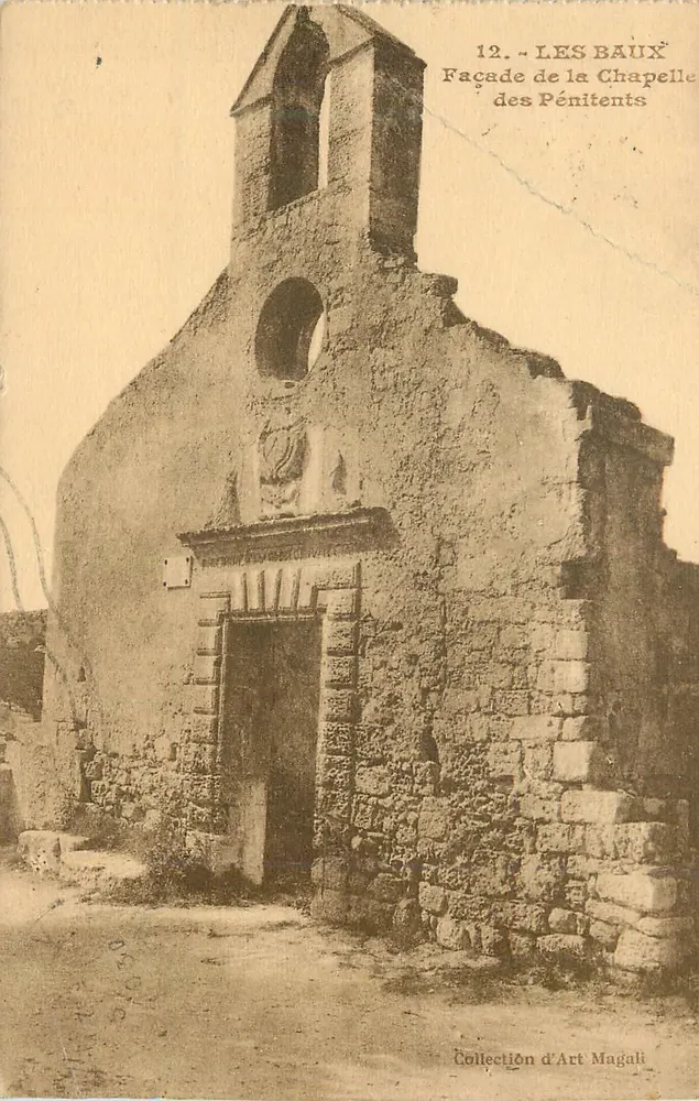 Les Baux — Fassade der Kapelle der Bußfertigen — Collection d'Art Magali, n°12 - Vorderseite