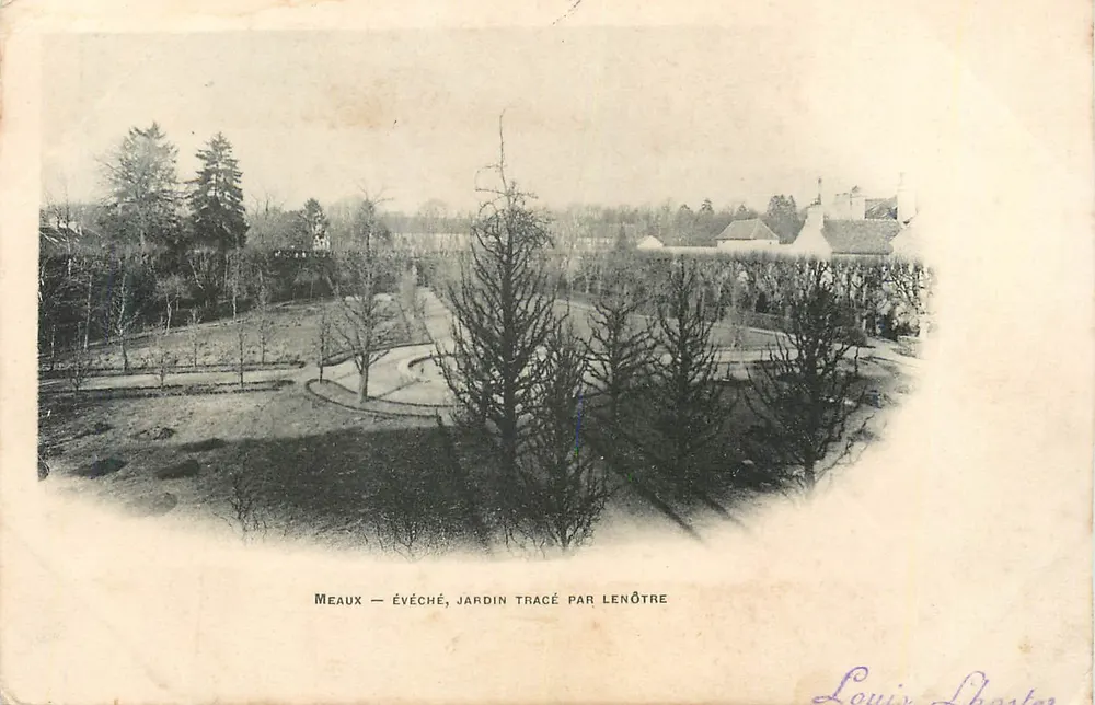 Meaux — Évéché, jardin tracé par Lenôtre - Recto
