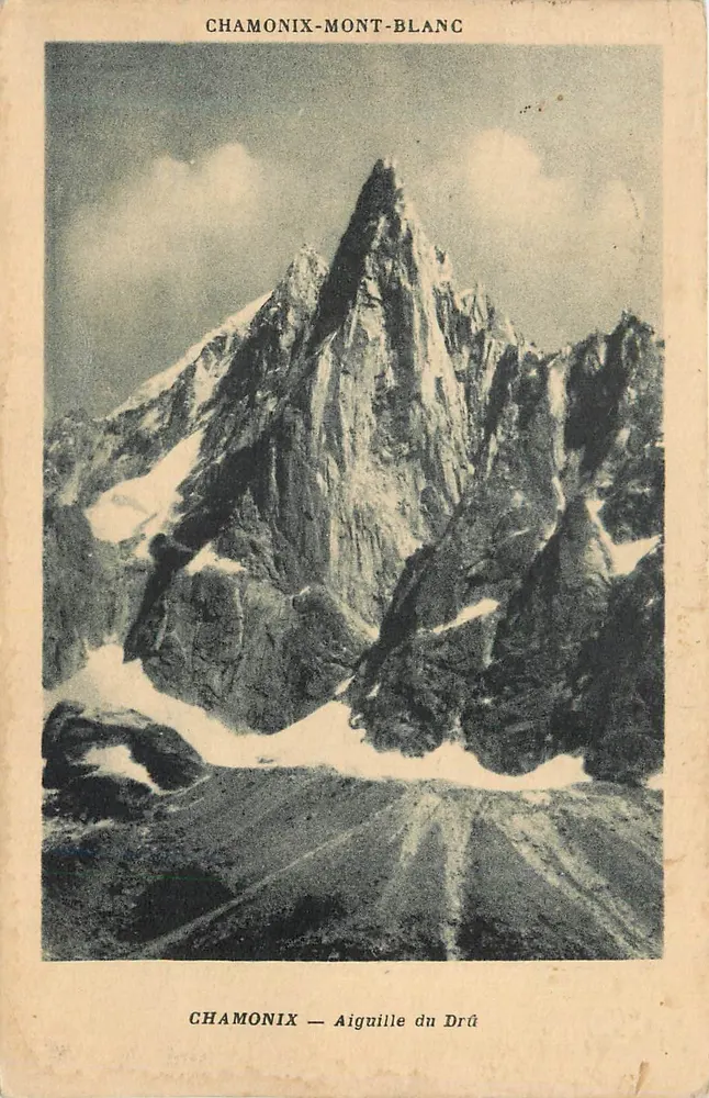 Chamonix-Mont-Blanc — Aiguilha do Drû — editor não identificado - Frente