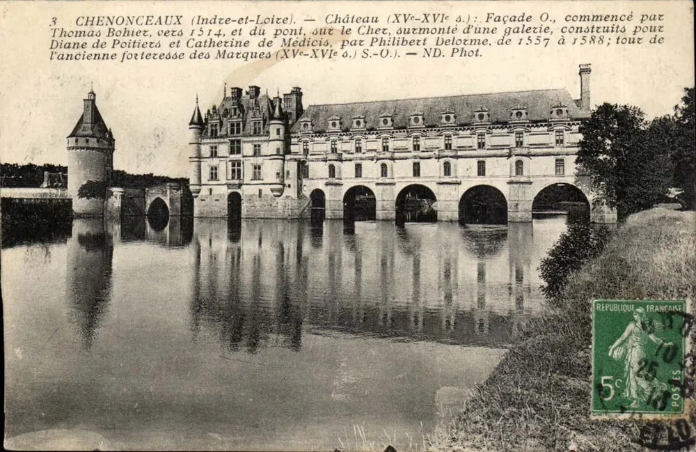 Chenonceaux (Indre-et-Loire) — Castelo (séculos XV-XVI) — ND. Fot. - Frente