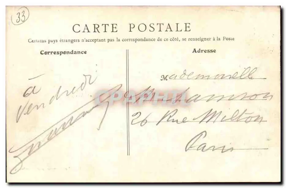 Bordeaux - Vista geral - O Ponte — Micheli e Borgeon, editores, série 24 - Verso