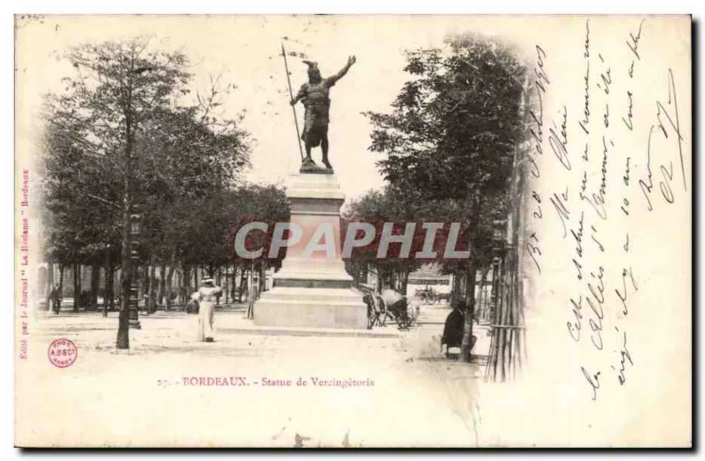 Bordeaux - Estátua de Vercingétorix — Editada por Le Journal 'La Rédamine' Bordeaux - Frente