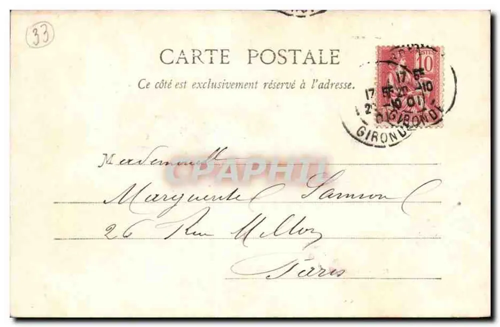 Bordeaux - Estátua de Vercingétorix — Editada por Le Journal 'La Rédamine' Bordeaux - Verso