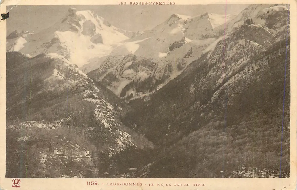 Basses-Pyrénées — Eaux-Bonnes — O Pic de Ger no inverno — n° 1159 - Frente