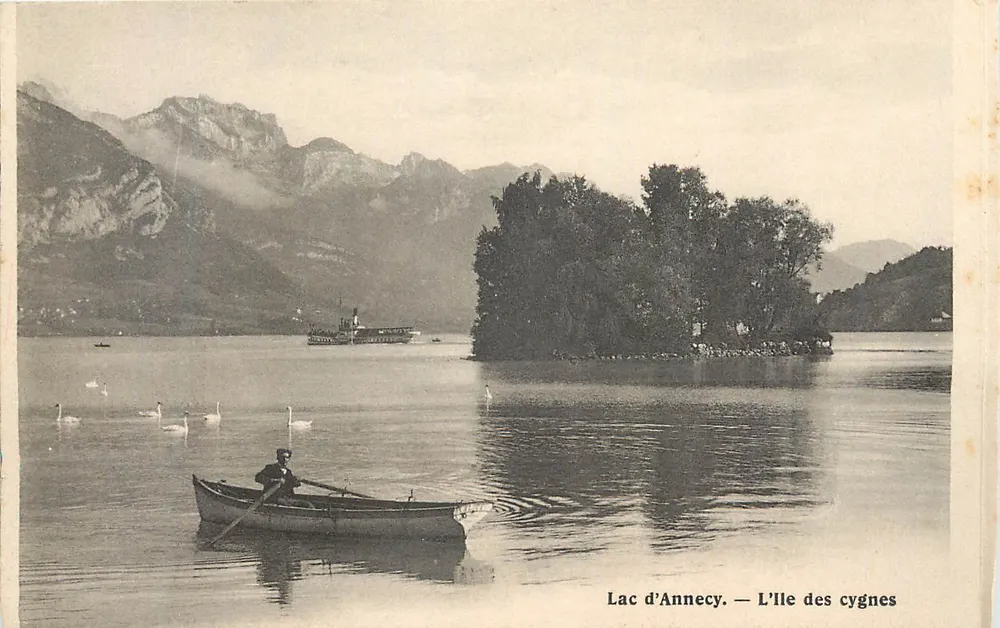 Lago de Annecy — Ilha dos cisnes — Editor não identificado - Frente