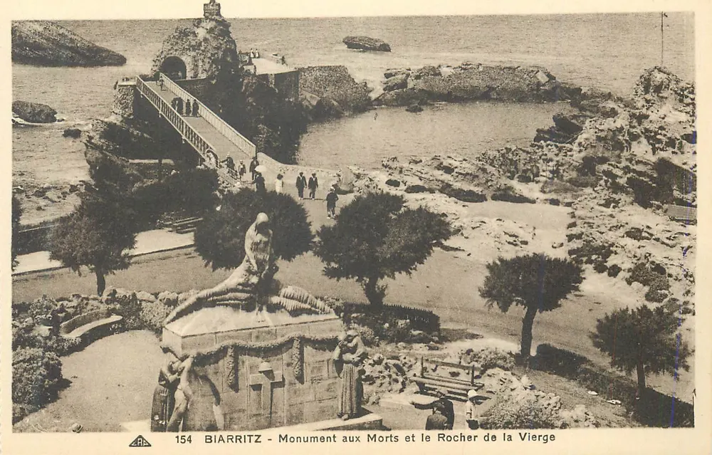 Biarritz - Denkmal für die Toten und der Felsen der Jungfrau - Vorderseite