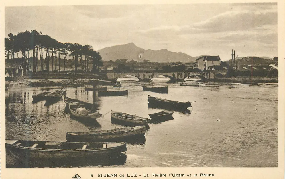 St-Jean de Luz — Die Fluss L'Uxain und die Rhune — Verlag A.R.C. Nr. 6 - Vorderseite