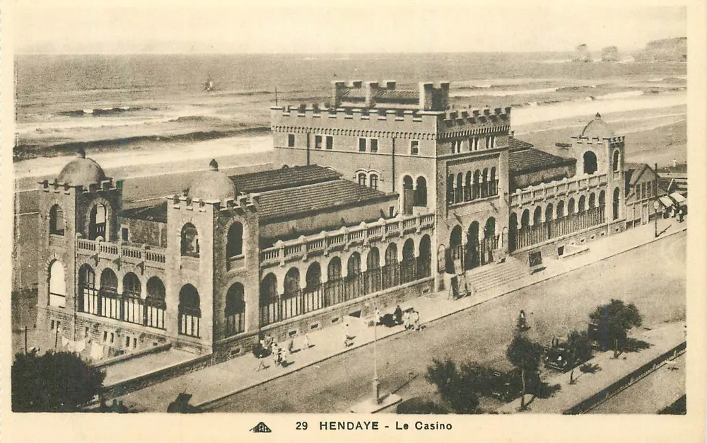 Hendaye - O Casino — vista aérea — editor A.R. n°29 - Frente