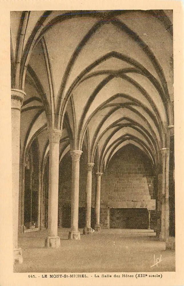 Mont-Saint-Michel - Die Gasthalle (13. Jahrhundert) — Verlag Lévy, Nr. 145 - Vorderseite