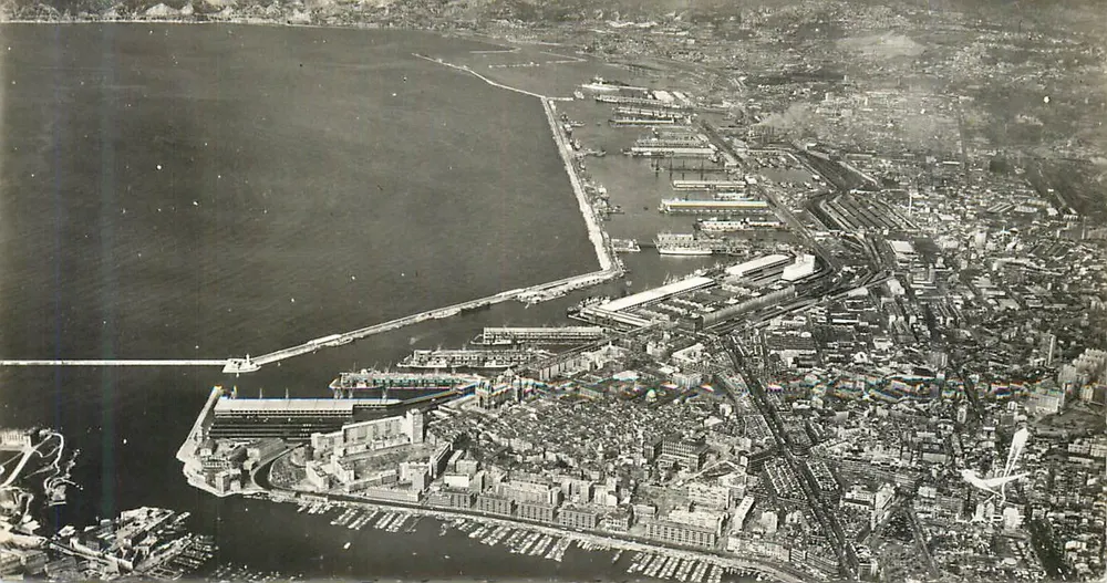 Haven van Marseille — luchtfoto — onbekende uitgever - Voorkant