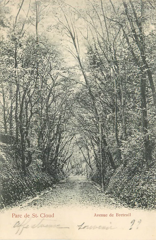 Parque de St Cloud — Avenida de Breteuil — editor desconhecido - Frente