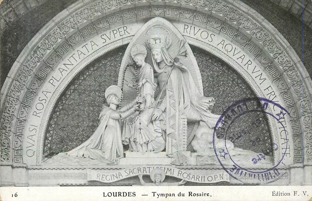 Lourdes — Tímpanos do Rosário — Edição F. V. n°16 - Frente