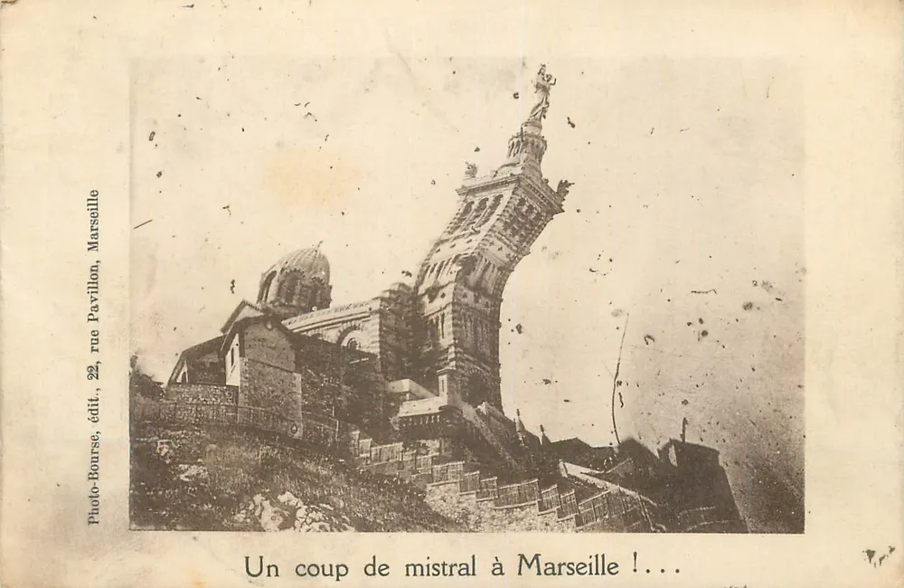A Mistral Wind in Marseille!... — Photo-Bourse, publisher, 22 rue Pavillon, Marseille - Front
