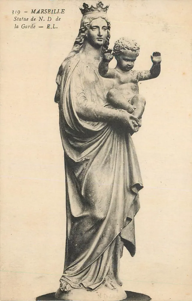 Estátua de N.S. da Guarda — Marselha — E.L. - Frente