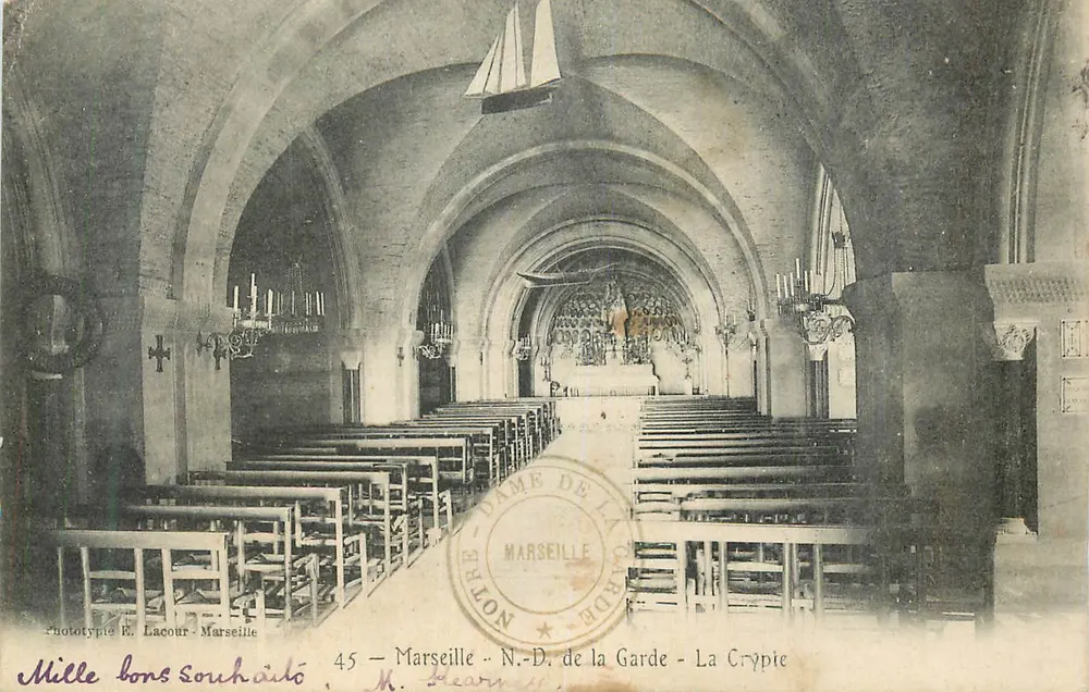 Marselha - N.-D. de la Garde - A Cripta — Fototipo E. Lacour - Marselha - Frente