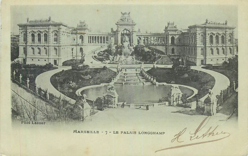 Marselha - O Palácio Longchamp — Phot Lacour - Frente