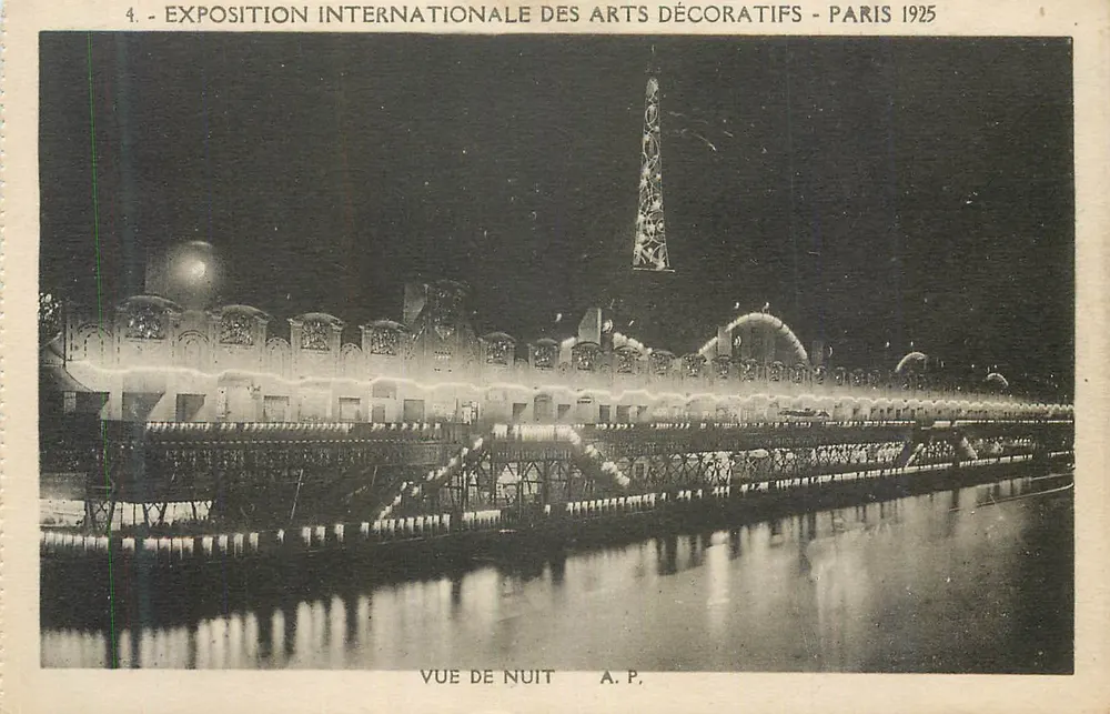 Internationale Ausstellung der dekorativen Künste - Paris 1925 — Nachtsicht — A.P. - Vorderseite