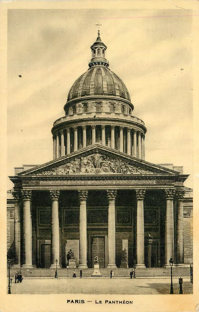 Paris — O Panteão — visão frontal com colunata e cúpula - Frente