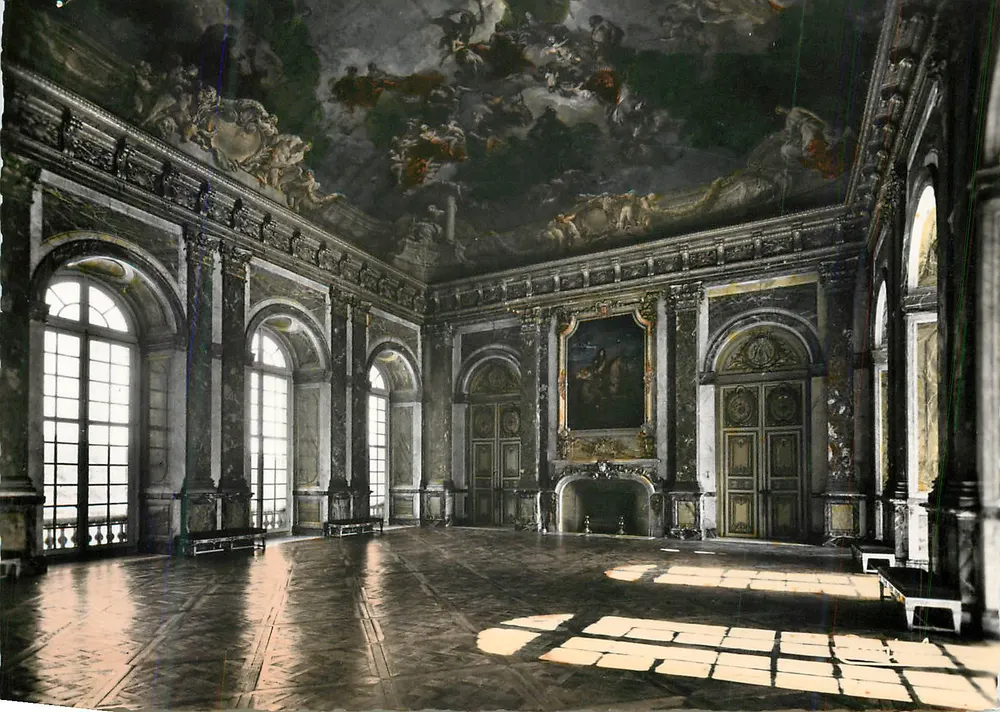 Sala de jantar do castelo de Versailles — interior — editor não identificado, número de série não visível - Frente