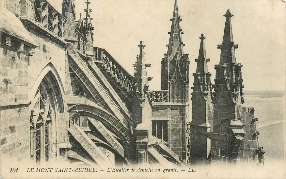 Mont Saint-Michel — Die Granit-Lace-Treppe — LL. - Vorderseite