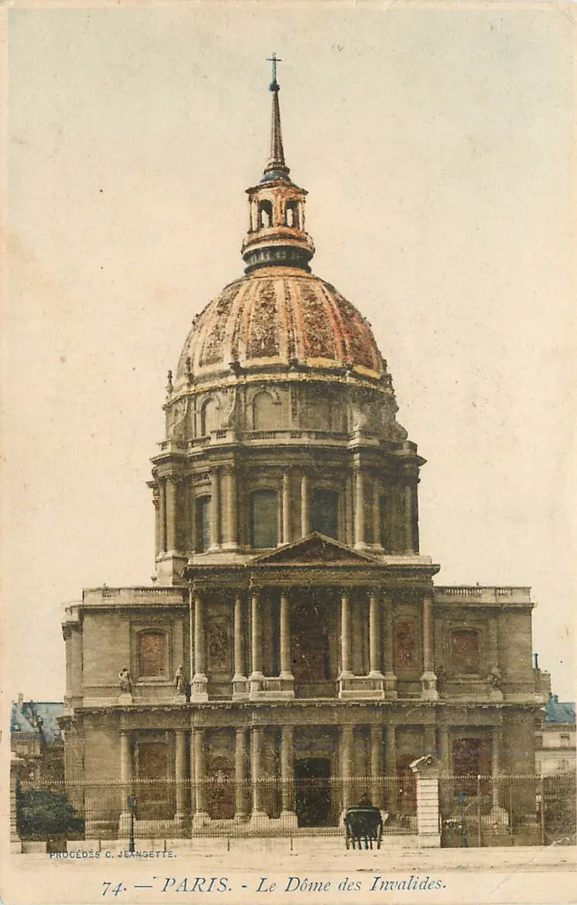 O Dôme dos Invalidos — Paris — Processos C. Jeansette, n° 74 - Frente