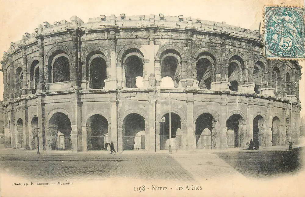 Nîmes - As Arenas — Fototip. E. Lacour — Marseille - Frente