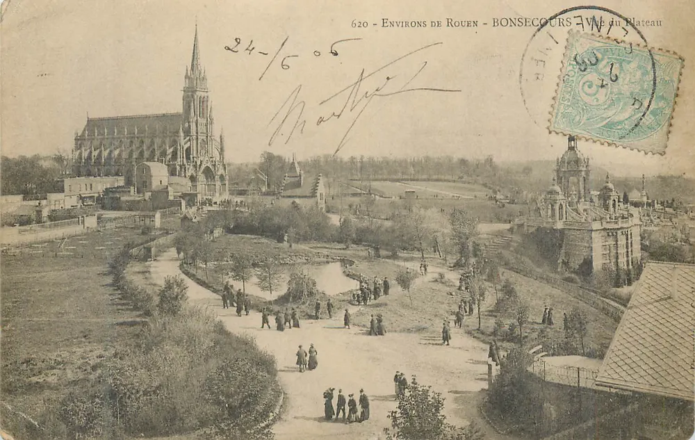 BONSECOURS — Vista do Plateau — Em torno de Rouen - Frente