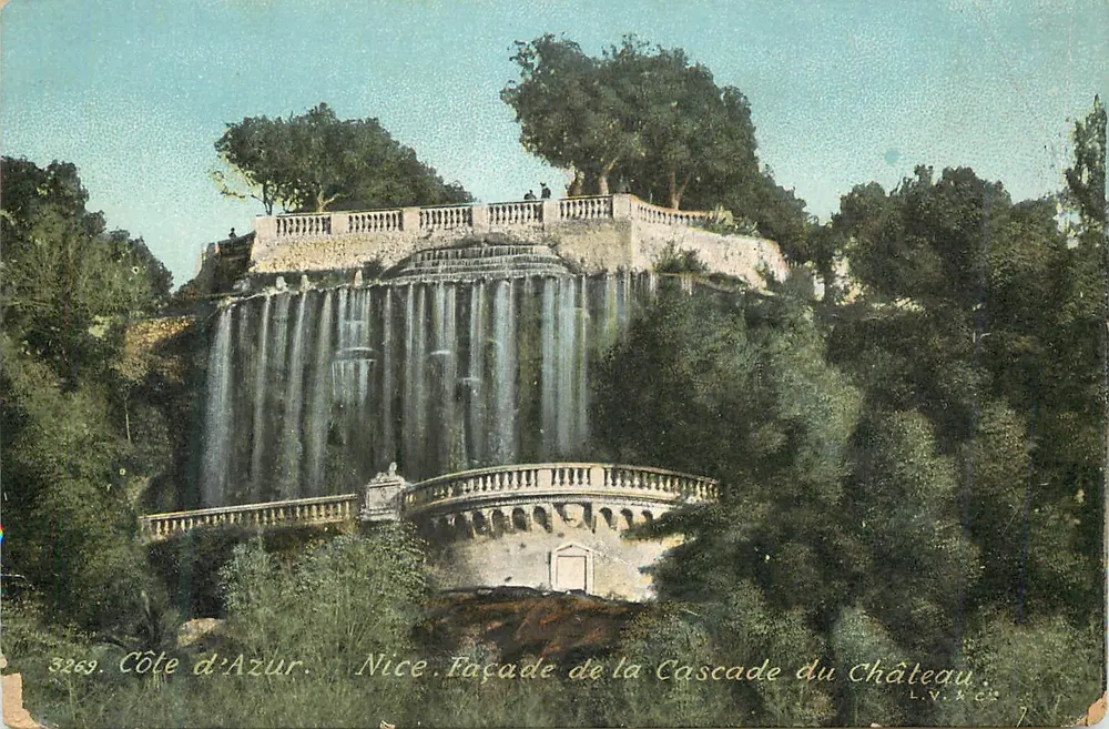 Côte d'Azur. Nice. Facha da Cascata do Castelo — L.V. & Cie, n° 3269 - Frente