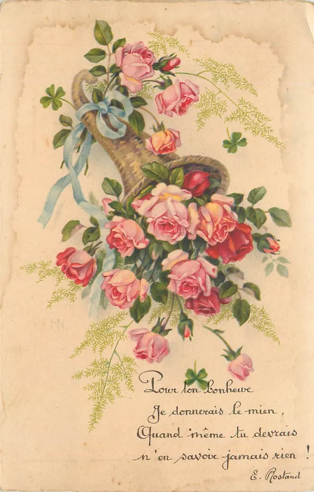 Buquê de rosas — E. Postand - Frente