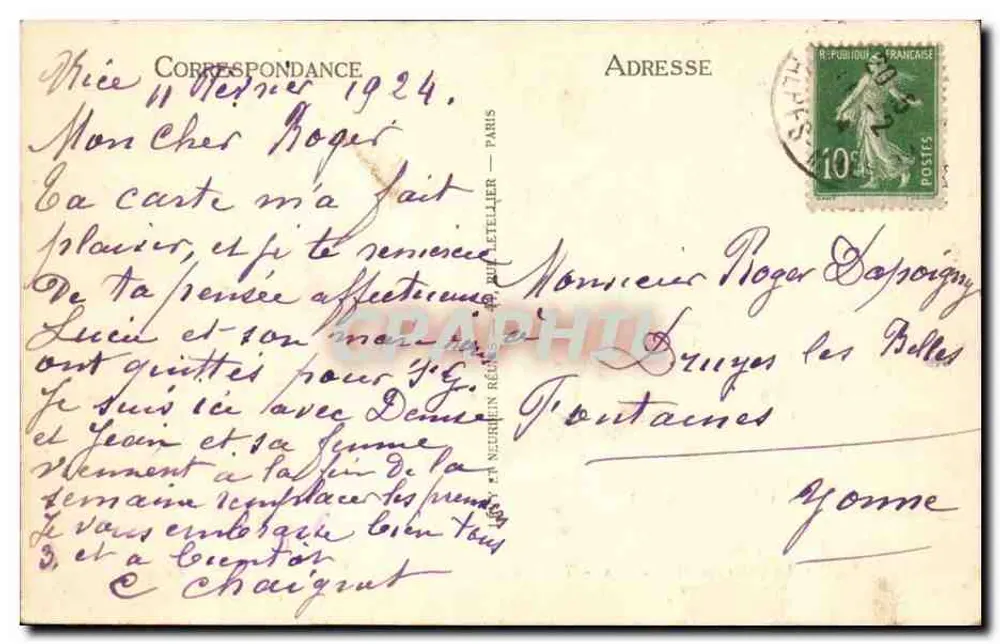 Nice - O Quai dos Estados Unidos — The United States Quay — Selecta - Verso