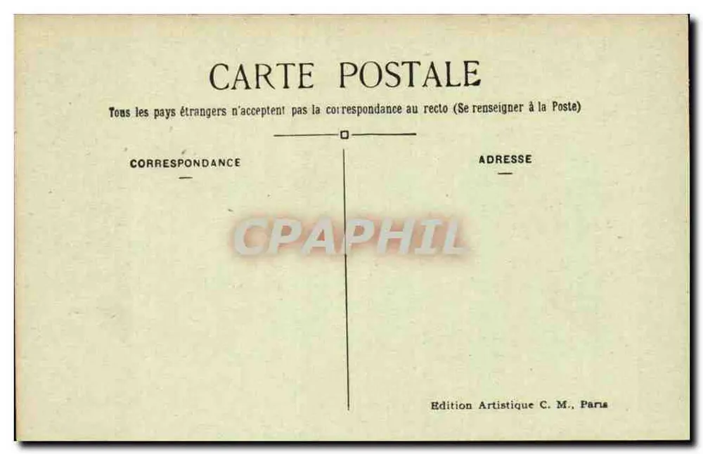 Paris (1º arr.) — O Palácio de Justiça — C.M. n°305 - Verso