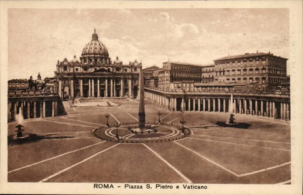 Piazza San Pietro e Vaticano — Rome — Art. Grafiche A. De Alessandri, Milano - Recto