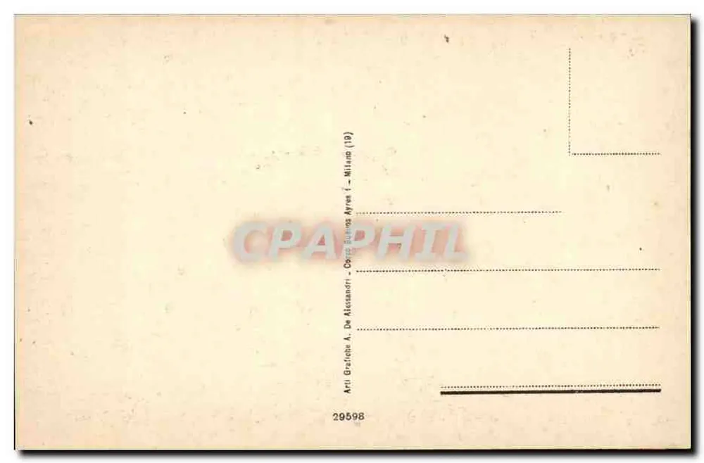 Roma - Il Campidoglio — vue du palais et des statues — éditeur De Alessandrini, n° 29598 - Verso