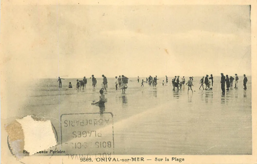 ONIVAL-sur-MER — Op de Strand — Uitgever Bois de Clicquot, n° 9869 - Voorkant