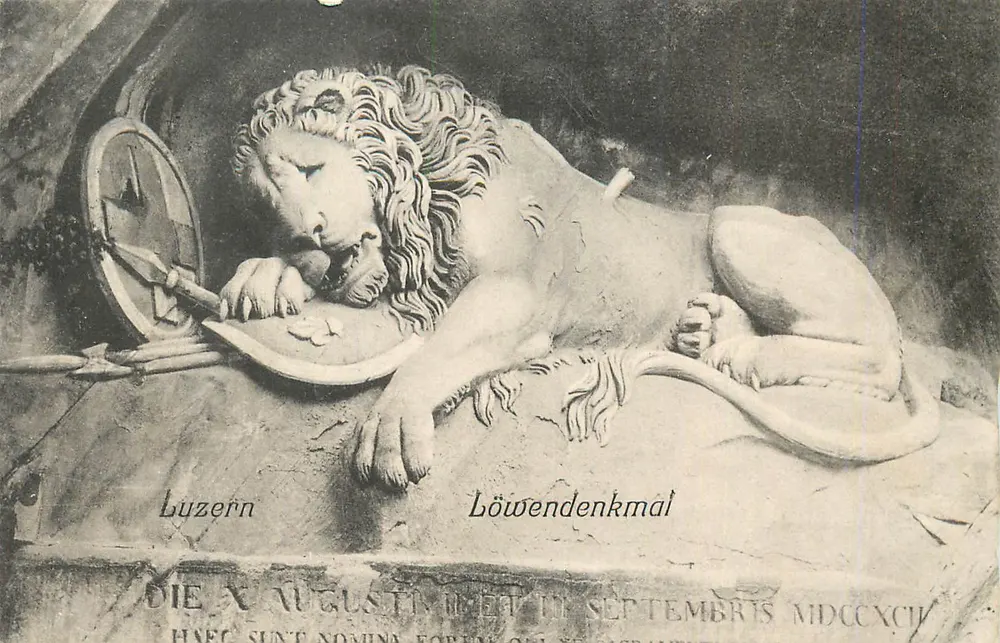 लुज़र्न — प्लेस के शेर — लॉवेंडेन्कमल, 1798 कार्य - आगे