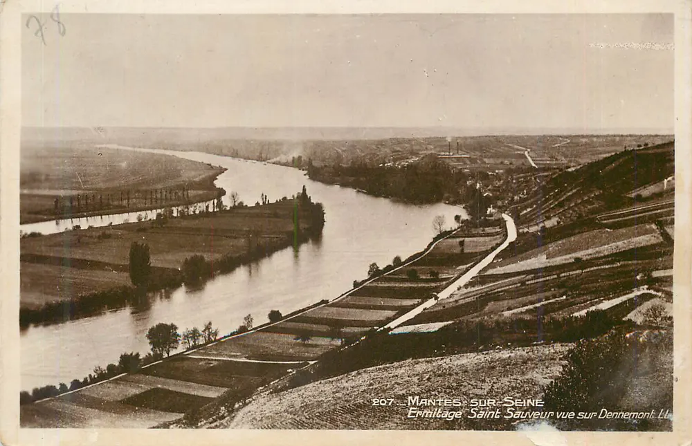 Mantes-sur-Seine — Hermitage Saint Sauveur Blick auf Dennemont — Verlag L.T. n°807 - Vorderseite