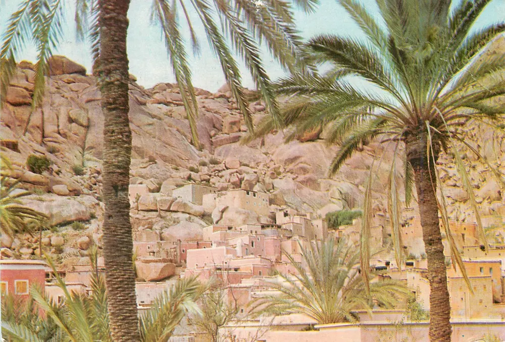 Vila berbere na Mauritânia — vista panorâmica — editor não visível - Frente