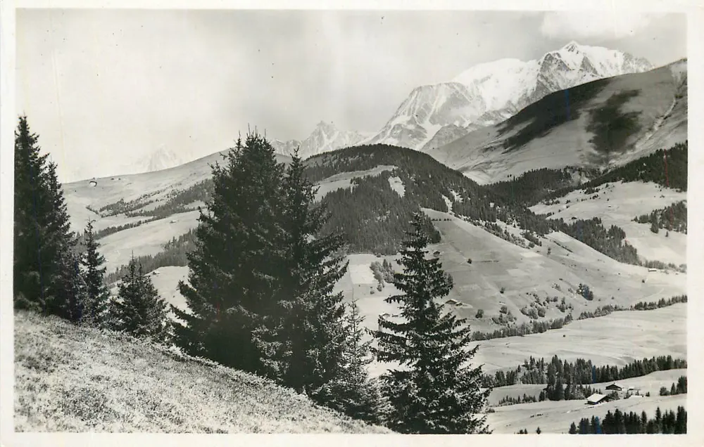 Paysage alpin enneigé — éditeur et n° de série non lisibles - Recto