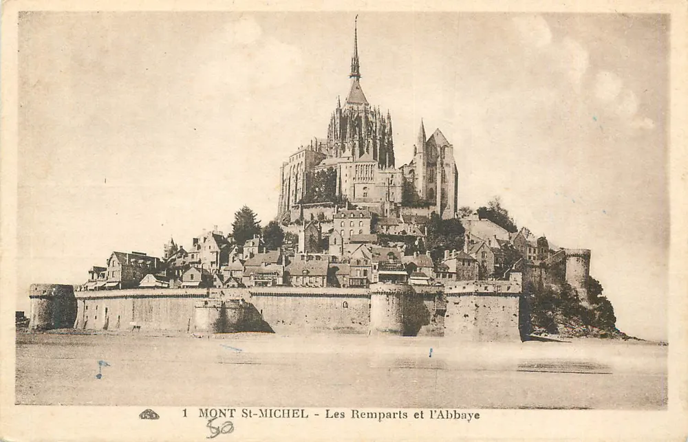 Mont Saint-Michel — Die Mauern und die Abtei — unbekannter Verlag, Seriennummer 1 - Vorderseite